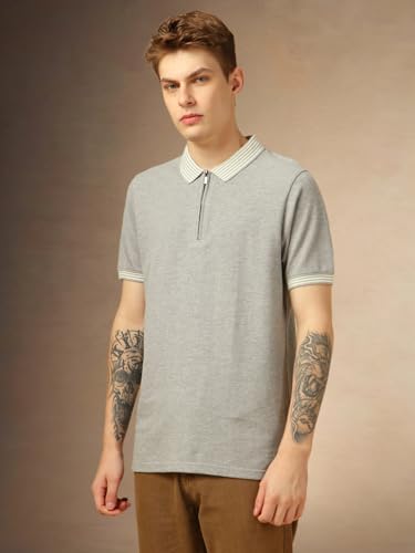Image of Dennis Lingo Men Regular Fit Cotton Half Sleeves Solid T-Shirts
