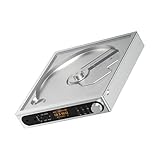 FiiO Lettore CD stereo portatile DM15 con vero DAC R2R a 24 bit, 1150 mW+1150 mW ad alta potenza, trasmettitore Bluetooth adattivo aptX, 24 preset audio, audio HiFi USB/CD, display HD (argento)