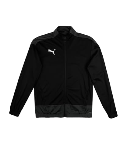PUMA Unisex Kinder Trainingsjacke, Puma Black-Asphalt, 128 – Ansicht 1