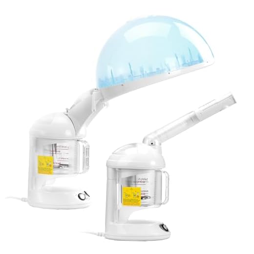 VEVOR Hair Steamer, 2 in 1 UV Ozone Hair & Facial Steamer with Detachable Bonnet Hood, Nano Ionic Face Steamer with 360° Rotatable Sprayer for Deep Conditioning, Perfect for Salon Spa Home Beauty
