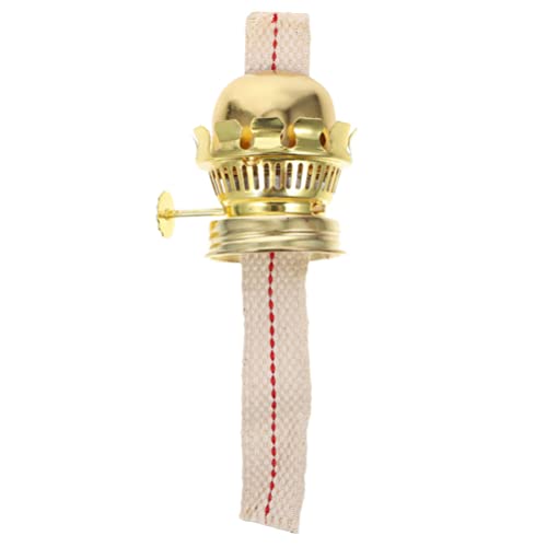 DOITOOL Lampe À Huile Brûleur en Laiton Plaqué Brûleur Lampe À Pétrole Brûleur avec Lampe À Huile Mèche Lampe À Huile Pièces De Rechange pour Vintage Kérosène Ouragan Antique Lampe