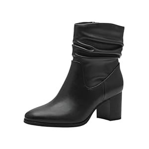 MARCO TOZZI Damen Stiefeletten mit Absatz Vegan mit Reißverschluss