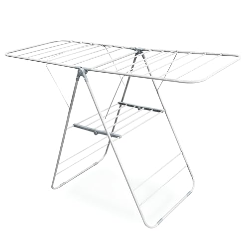 Vonia Étendoir à Linge Pliable et Compact - Séchoir à Linge Intérieur et Extérieur Solid | Tancarville Linge Solide XXL 16m Capacité | Séchoir Linge...