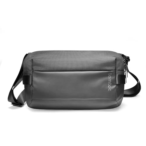 tomtoc 7L Sling bag for 11-inch iPad Pro M5(2025)/M4/M2/M1, 11' iPad Air M3/M2, 11' iPad A16, Water-resistant Crossbody Shoulder Bag for Men Women, EDC Casual Chest Pack for Travel, Work, Gym, Sport