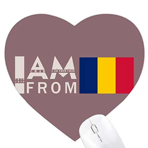 je suis du tchad Jeux de tapis de souris en forme de coeur