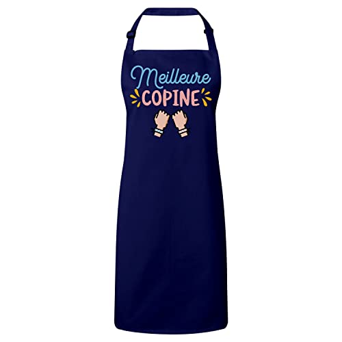 Tablier cuisine meilleure copine en coton ajustable pour moments de partage