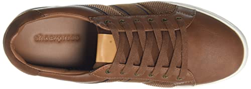 Image of shoexpress Mens Textured Lace-up Shoes with Stripe-Tipped Sole Sneaker
