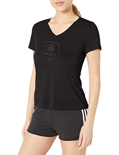 adidas Women's USA Volleyball Short Sleeve Tee Aeroready Black Medium
