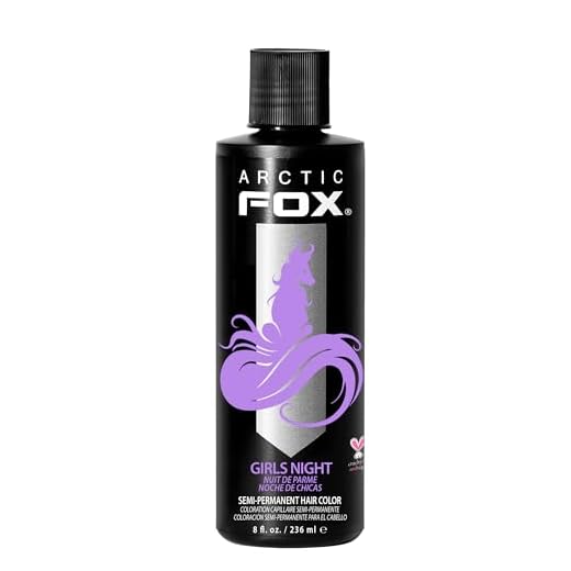 ARCTIC FOX Vegan and Cruelty-Free Semi-Permanent Hair Color Dye (8 Fl Oz, GIRLS NIGHT)
