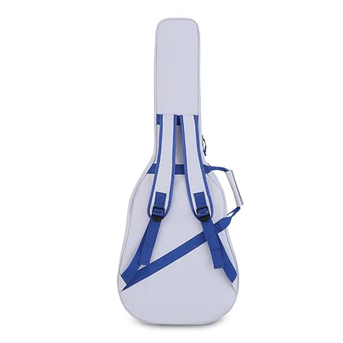 Housse de guitare électrique blanc bleu aux finitions soignées - 5