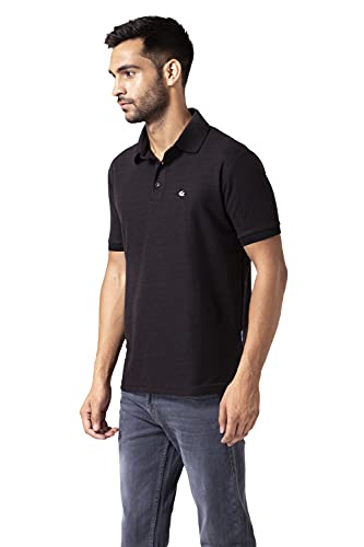 Image of Allen Cooper Black Polo Tshirts for Men