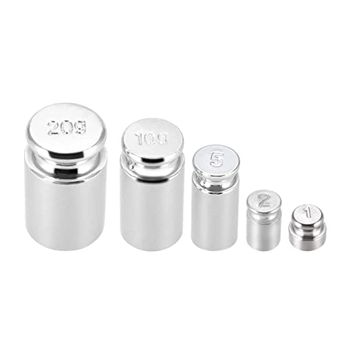 Calibración Peso,Kit Pesas Calibración,Pesos de Calibración,Pesas para Basculas en Grains,Pesas CalibracióN,Peso CalibracióN,Juego de Pesas Calibración Balanza,para Escala Balanza Digital,5 piezas