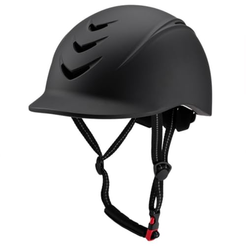 Casco equitación ventilado para rutas a caballo con visera y carcasa rígida
