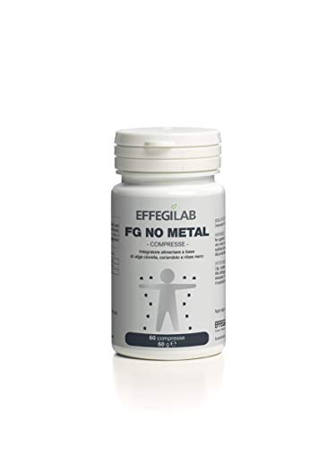 Effegilab FG NO METAL integratore depurativo DETOX - 60 compresse | CON Alga Clorella, Coriandolo e Ribes Nero