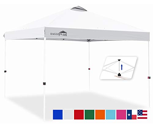 EAGLE PEAK 10’ x 10' Pop Up Canopy Tent Instant Outdoor Canopy Easy