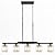 Heircido Kitchen Island Light Fixtures ?5 Lights Black and Gold Chandeliers for Dining Room Over Table, Modern Luxury Crystals Pendant Lighting Hanging
