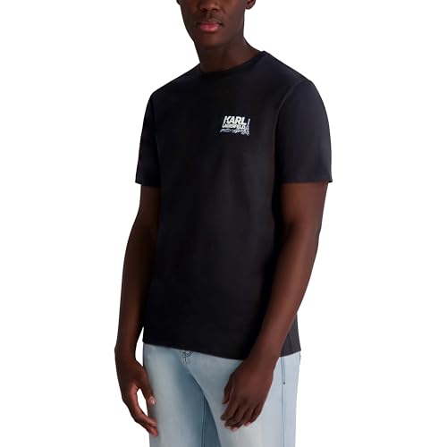 KARL LAGERFELD Men's Short Sleeve Crewneck Karl Paris Graphic Design T-Shirt3