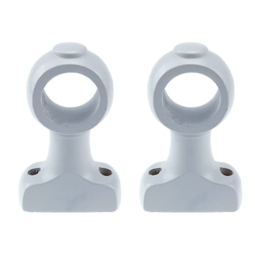 HEVSTIL Lot de 2 supports de tringle à rideaux en bois, support pour tringle de 3,8 cm (blanc)