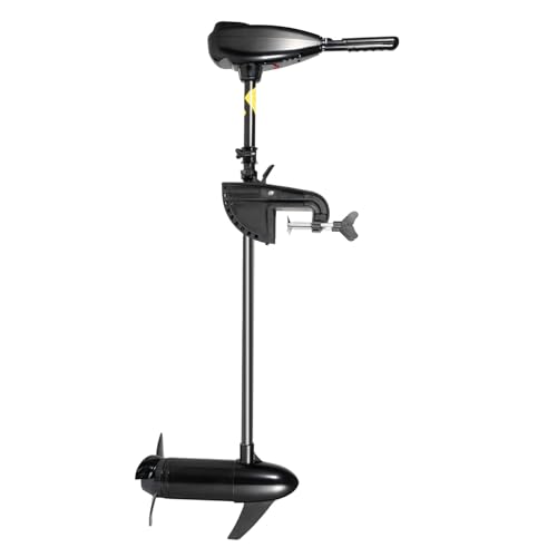 PERFERATE 80 Lbs Thrust Trolling Motor Electric Outboard Motor Transom Mounted Saltwater Electric Trolling Motor with LED Battery Indicator for Kayak, Fishing Boat, 35.82' Shaft