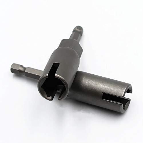 2Pcs Deep Power Wing Nut Driver Slot Wing Nut Drill Bit Socket Wrenches Tool 1/4" Hex Shank For Panel Nuts Screws Eye Q Hanger C Hook Bolt #TOP4