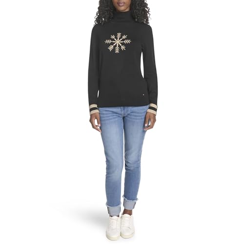 Tommy Hilfiger Women's Long Sleeve Cotton Turtleneck Light Weight Sweater2
