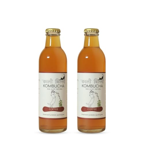 Image of KAALI BILLI Kombucha Coffee, Pack of 2 | Fermented Tea, All Natural, Gut Healthy Drink | 2 x 250ml | Vegan, Preservative free, Low calorie, Low sugar