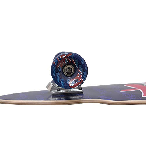 Quest Skateboards Tag Script 45" Longboard, Multi #TOP1