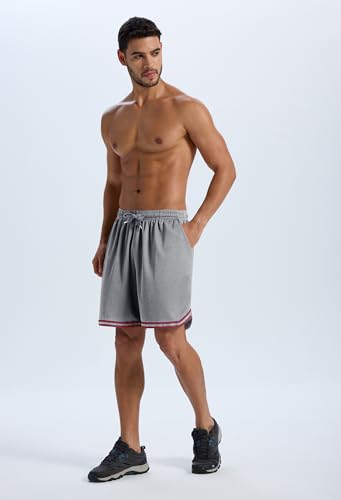 TanBridge 4 Pack Mens Athletic Shorts Basketball Shorts 7 inch Gym Workout Mesh Lightweight Basketball Shorts for Men3