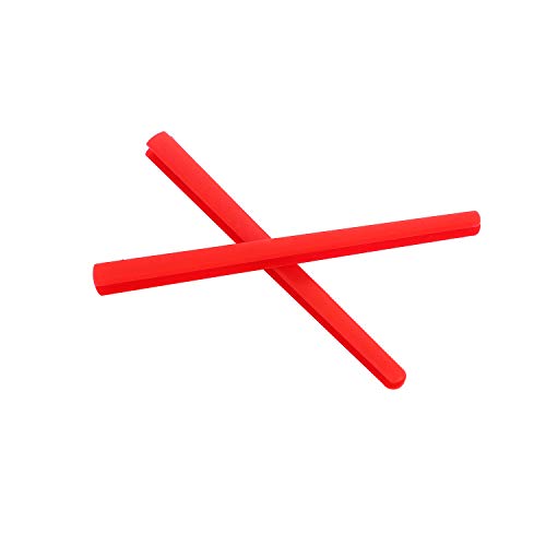 Temple Arm Leg Ear Socks for Oakley Metal Plate OX5038 Carbon Plate OX5079 Glass Frame (Red)