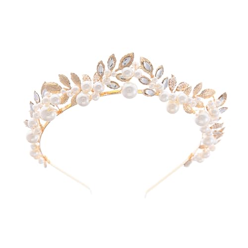 Accessoire de cheveux en alliage incrusté de perles et strass chic - 5
