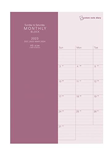 レイメイ藤井 手帳 2023 システムノート スケジュール帳 A5 マンスリー RFDR2386