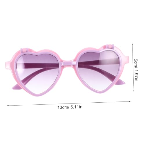 CLISPEED Heart Shaped Sunglasses for Kids PC AC Material UV Protection Suitable for Ages 2-10 Fun Cartoon Goggles for Boys and Girls2