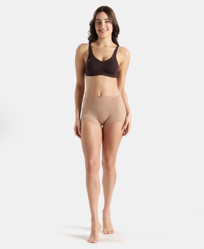 Image of Jockey SS04 Women High Coverage Super Combed Cotton Elastane Stretch Boy Leg (Pack of 2)