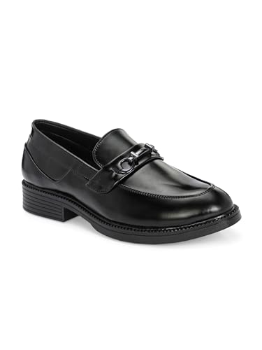 Image of STANPHORD Men Formal Loafer Shoes | Patent PU Slip-On Moccasins | Flat Rubber Sole | Casual Office Driving Travel Wear | Lightweight (TPSL S1)