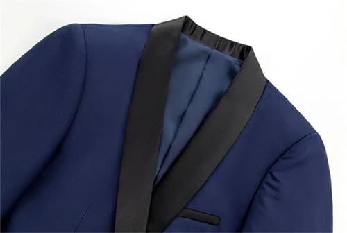 Men Wedding Party Three Pieces Set Large Blazer Coat Pants and Vest Slim Fit Suit2