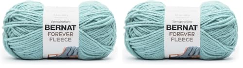 Image of Bernat Forever Fleece Yarn, 2 Pack, Dark Eucalyptus