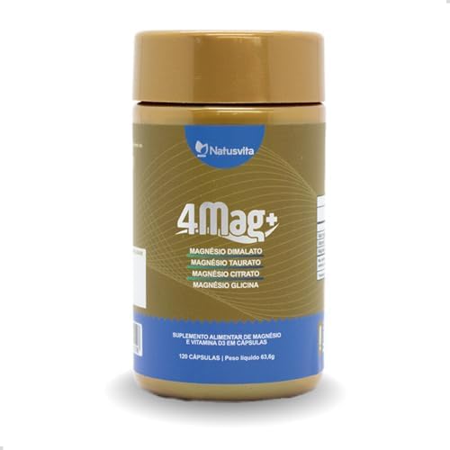 120 cápsulas Magnésio Glicina + Dimalato + Citrato + Taurato + Vi...