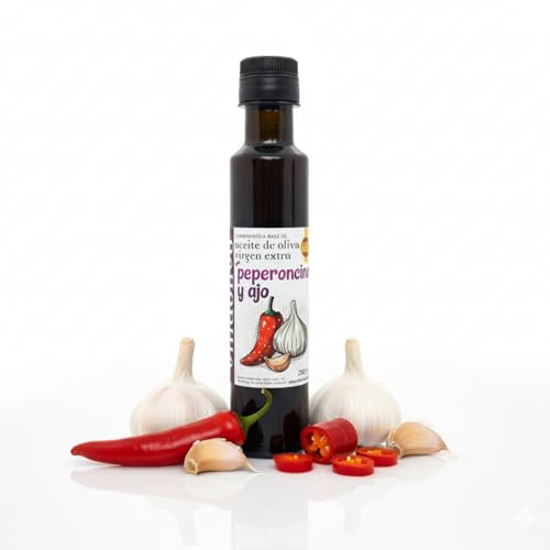 Villaolivo - Condimento a base de aceite de olia virgen extra con Ajo y Peperoncino 250 ml (15)