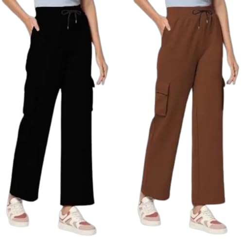 Women's Cotton Blend Cargo Pants Lightweight Stretch Casual Pants...
