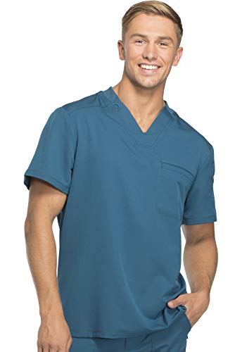 Image of Dickies Dynamix Scrubs for Men Athletic-Inspired V-Neck Chest Pocket Scrub Top with Four-Way Stretch & Moisture Wicking DK610