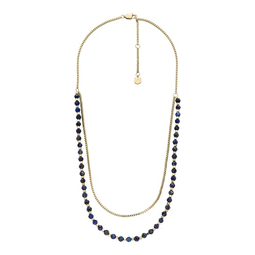 Image of Fossil Women's Ellis Toi Et Moi Gold-Tone Brass Station Necklace