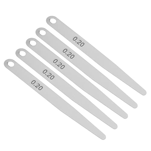 Calibrador de Espesor de Acero Inoxidable Duradero para Medir Tamaño de Hueco y Ranura, 5 piezas para Herramienta de Inspección de Soldadura (0.2) miniatura 5