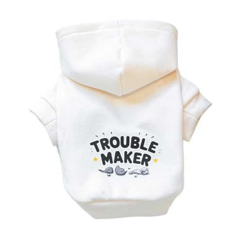 Disfraz con capucha para perros pequeños blanco talla Small