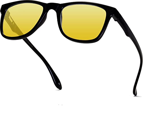OCULY HD Day Night Vision Men Yellow anti glare glasses Saft...