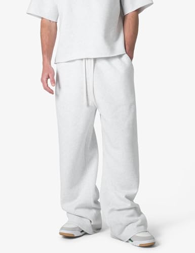 Image of HeSaYep Men's Baggy Sweatpants Cotton Fleece Wide Leg Sweat Pants