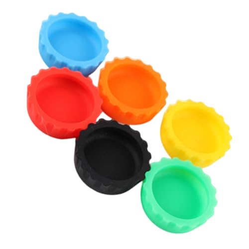 VALICLUD 6個小型爬虫類用シリコン給餌ボウル 浅型構造で餌や水を簡単にアクセス 滑らかな表面が食材の残留を防止 広いリム設計で快適な食事体験を提供