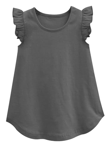 Image of A.T.U.N. (All Things UBER Nice) Girl's Polyester Regular Fit Solid Round Neck Knee Length Regular Top