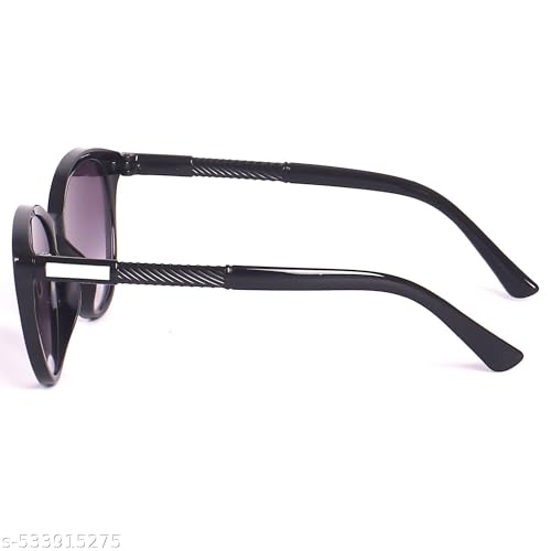 Image of Sunglasses for Women, Cateye Frame, Brown Gradient Lenses, Round Cat Eye Style