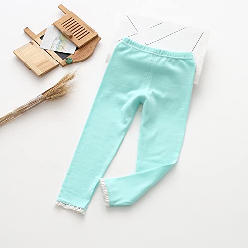 Girls' and Toddler Leggings Elastic Waisted Stretchy Footless Lace Trim Tights Solid Color Summer Casual Pants Clothes2