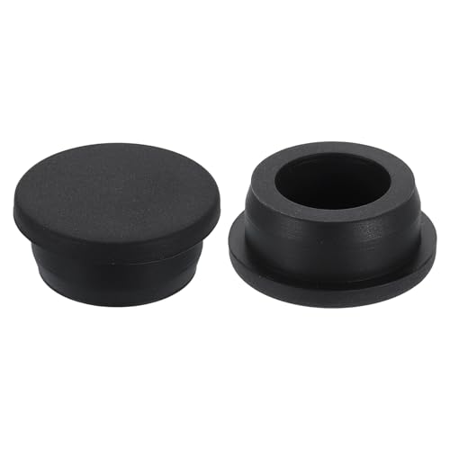 Image of uxcell 2Pcs Silicone Hole Plug, Waterproof Round Rubber Stoppers Bottle Seal Plugs Tube Pipe End Caps for 30mm /1.18 inch Hole for Bathtub Bottle, Black